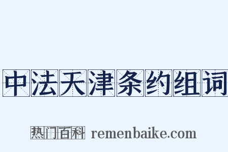中法天津条约组词是什么意思的图片